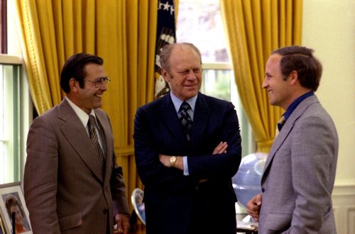 Rumsfeld and Cheney Hang with President Ford